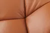 A close-up view of stitched brown leather upholstery, likely from a chair or sofa. Produktbild-Vorschau