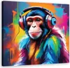 Leinwandbild Affe DJ Farbe 40x40 Feeby Bunt bild für die Produktbild-Vorschau 1