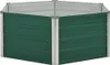 vidaXL Vysoký záhon 129x129x45 cm Pozinkovaná oceľ Zelená Náhľad obrázku produktu 2