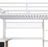 Hochbett 90 x 200 cm mit Schreibtisch, LED-Lichtleiste, Produktbild-Vorschau 17