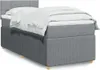 Boxspringbett mit Matratze Hellgrau 80x200 cm Stoff Produktbild-Vorschau 2