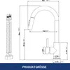 AICA Küchenarmatur mit 2 Wasserauslassmodi ausziehbar Produktbild-Vorschau 2