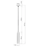 Lampada a sospensione LUVO 1 1xGU10 10W calcestruzzo Anteprima dell’immagine prodotto 14
