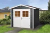 Gartenhaus weka Massivholz 285 x 235 cm anthrazit-weiß Produktbild-Vorschau 1