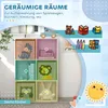 Weißes Kinder-Aufbewahrungsregal mit Würfeln und Schubladen Produktbild-Vorschau 6