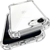 A transparent protective case for an iPhone is shown from a diagonal angle. Anteprima dell’immagine prodotto
