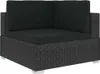 Divani angolari 2 pezzi con cuscini in poly rattan marrone Anteprima dell’immagine prodotto 10