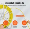 A yellow cable is shown unspooling from a stand, with text highlighting its features. Náhľad obrázku produktu
