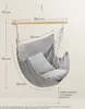 A diagram showing the dimensions of a hanging chair. Produktbild-Vorschau