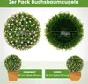 COSTWAY 2er Buchsbaumkugel 37cm, UV-beständig, Dekokugel Produktbild-Vorschau 3
