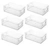 Six clear plastic storage bins are arranged in two columns of three. Náhled obrázku produktu