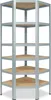 shelfplaza HOME 230x70x40 cm Eckregal in verzinkt mit 6 Produktbild-Vorschau 1