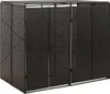 vidaXL Mülltonnenbox für 2 Tonnen Schwarz 140x80x117 cm Produktbild-Vorschau 7