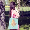 Mr. & Mrs. Panda Tote Bag Eule Zufrieden - Türkis Pastell - Produktbild-Vorschau 5