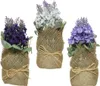 Fiori artificiali di violette in vaso 17cm colorati, 1 Anteprima dell’immagine prodotto 9
