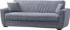 Schlafsofa Schlafcouch grau 231 cm mit Bettkasten - ACUN - Produktbild-Vorschau 1