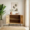 FineBuy Sideboard Mango Masivní dřevo 91x96cm Komoda se 2 Náhled obrázku produktu 2