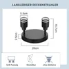 ZMH LED Deckenleuchte Schwarz Rund Deckenstrahler 2 Flammig Produktbild-Vorschau 4