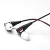 A pair of black in-ear headphones with white ear tips, shown against a white background. Podgląd zdjęcia produktu