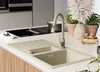 PRIMAGRAN Spülbecken Beige 90x50cm, Granitspüle 1,5 Becken Produktbild-Vorschau 3