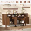 Merax Sideboard mit 3 Wellentüren und Massivholzbeine, Produktbild-Vorschau 5