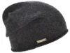 Seeberger Strickmütze-Beanie aus 100% Kaschmir mit Rollrand in grau
