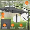 ML-Design Ampelschirm Ø330cm mit LED Solar Anthrazit Alu Produktbild-Vorschau 2