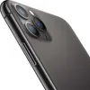 A close-up, angled view of the back of a dark gray iPhone 11 Pro, focusing on the camera array. Produktbild-Vorschau