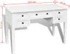 vidaXL Bureau blanc avec 5 tiroirs Voir les images du produit 8