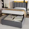 STILVORA Polsterbett 90 x 200 cm mit Metall-Holz-Rahmen, Produktbild-Vorschau 1