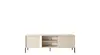 A beige TV stand with two doors and two open shelves in the middle, displayed on a white background. Produktbild-Vorschau