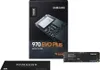 A Samsung 970 EVO Plus 500GB NVMe M.2 SSD is shown with its packaging and the SSD itself. Produktbild-Vorschau