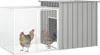 vidaXL Gabbia per polli grigia 200x91x100 cm Acciaio Anteprima dell’immagine prodotto 1