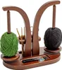 Holz Garnhalter magnetisch, Garnspindel mit Doppelspindeln, Produktbild-Vorschau 1