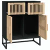 vidaXL Sideboard Schwarz 60x30x75 cm Holzwerkstoff Produktbild-Vorschau 7