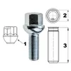 Bullone ruota, M12x1,50, lunghezza filettatura: 24 mm, Anteprima dell’immagine prodotto 2
