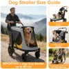 WISFOR, passeggino pieghevole per cani, carrello per cani, Anteprima dell’immagine prodotto 9