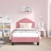 vidaXL Kinderbedframe met hoofdeinde, roze, 80 x 160 cm, Productafbeelding-voorbeeld 3