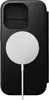 A black iPhone case with a white MagSafe charger attached. Produktbild-Vorschau