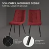 ML-Design jedálenské stoličky set 2 červené, obývacie Náhľad obrázku produktu 3