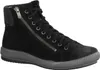 A black high-top sneaker with a side zipper and gray sole, shown from a side-front angle on a white background. Anteprima dell’immagine prodotto