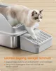 Feandrea Katzenklo Edelstahl, Katzentoilette, offenes Produktbild-Vorschau 5