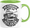 Panzer-Fan Liebhaber Tasse Geschenk Ich Schnarche Nicht Ich Produktbild-Vorschau 1