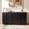 FUFU&GAGA Sideboard Schwarz 150cm - Moderne Kommode mit 4 Produktbild-Vorschau 9