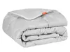A folded gray blanket on a white background. Produktbild-Vorschau