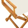 Klappbare Gartenstühle 4 Stk. Cremeweiß Stoff Produktbild-Vorschau 8