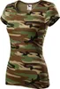 Tarnfarbenes Damen-T-Shirt, 100% Baumwolle, unbedruckt, Produktbild-Vorschau 1