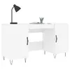 vidaXL Bureau blanc 140x50x75 cm bois composite Voir les images du produit 3