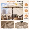 COSTWAY, parasol dwustronny, 300x150 cm, parasol składany, Podgląd zdjęcia produktu 6