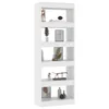 Libreria/divisorio bianco 60x30x166 cm in materiale ligneo Anteprima dell’immagine prodotto 4
